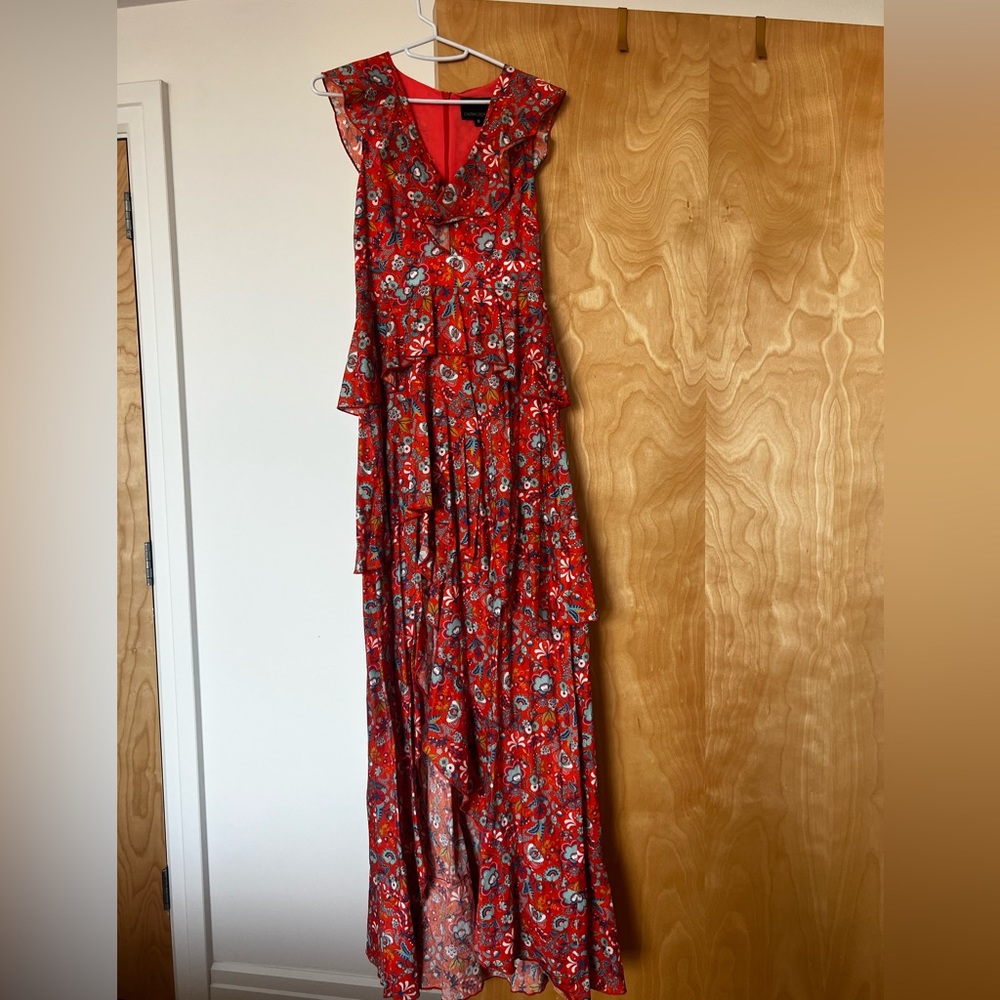 Cynthia Rowley long flora dress with slit